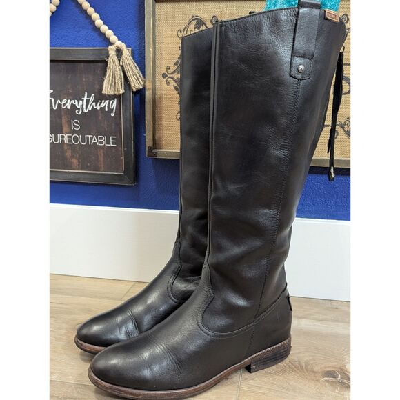 Pikolinos Womens Size 40 9.5 Classic Tall Riding Leather Zipper Boots - Picture 4 of 16